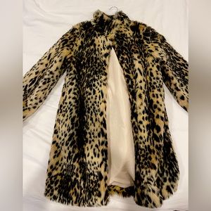 Cupcake and cashmere leopard coat